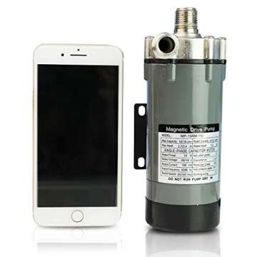 BACOENG 115 Volt Inline Home Brewing System Beer Pump Stainless Steel Wort Pump, 55” Cord WITH Plug, Inlet 1/2” x Outlet 1/2” MPT