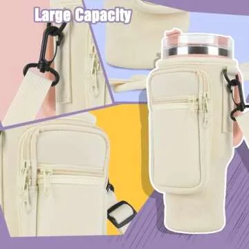WuikerDuo Water Bottle Carrier Bag with Phone Pocket