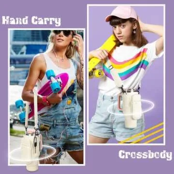 WuikerDuo Water Bottle Carrier Bag with Phone Pocket