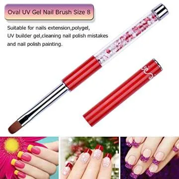 Ycyan Rhinestone UV Gel Nail Brush Set for Perfect Art
