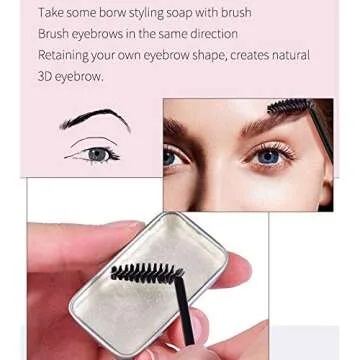 2 Pack Eyebrow Soap Kit for Fluffy, Defined Brows