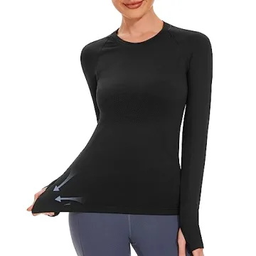 Stelle Women's Seamless Long Sleeve Workout Shirt