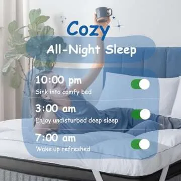 Comfort Boost QUEEN ROSE Mattress Topper for Back Pain Relief