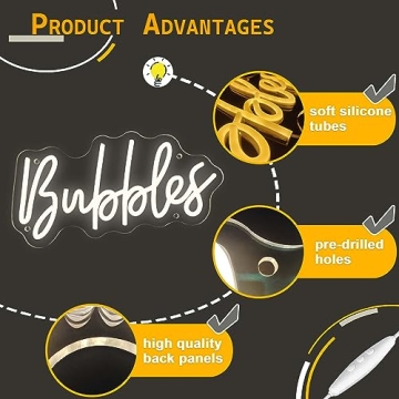 Bubbles LED Neon Sign for Vibrant Party Decor