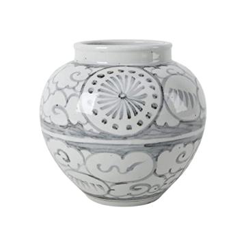 Artissance Lucky Cloud Motif Porcelain Vase 10 in.