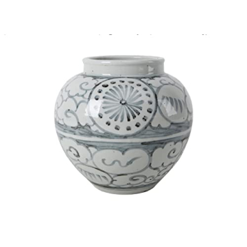 Artissance Lucky Cloud Motif Porcelain Vase 10 in.