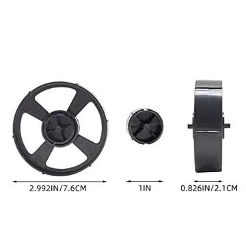 Desktop Tape Dispenser Adhesive Roll Holder (Fits 1" & 3" Core) with Weighted Nonskid Base Black