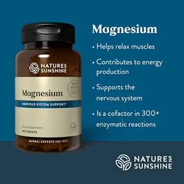 Nature's Sunshine Magnesium Tablets for Energy & Nerve Support