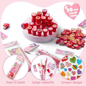 JOYIN 28 Pack Valentine's Day Kids Gift Set