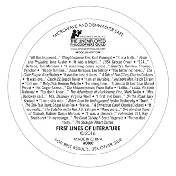 First Lines of Literature Coffee Mug - Perfect Gift for Readers