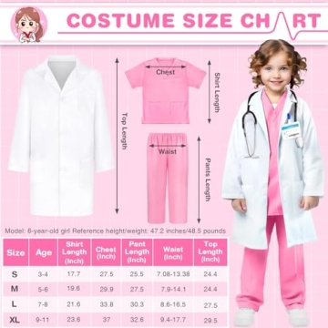 GIFTINBOX Kids Doctor Costume with Real Stethoscope