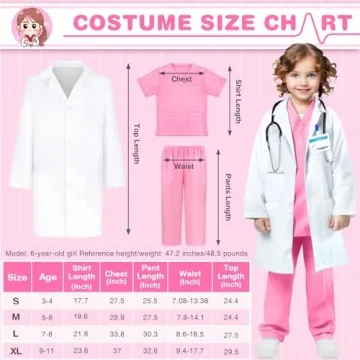 GIFTINBOX Kids Doctor Costume with Real Stethoscope