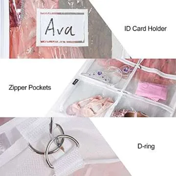 Univivi Dance Costume Bags 3 Pack - Clear PVC for Dancers