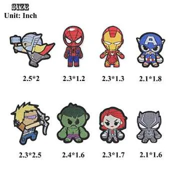 20 Pieces Superhero Patch for Clothes,Assorted Styles Super Hero Embroidered Iron on Patches DIY Sew Applique Repair Patch to All Fabric (20 PCS, Superhero Series)