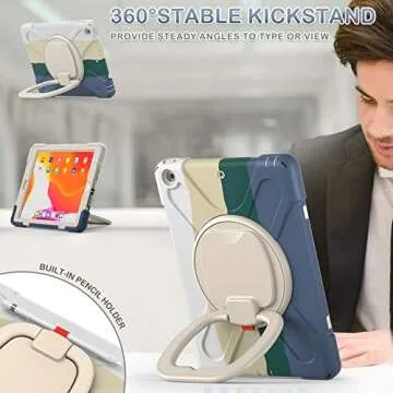 BATYUE iPad Case with Built-in Screen Protector and Strap