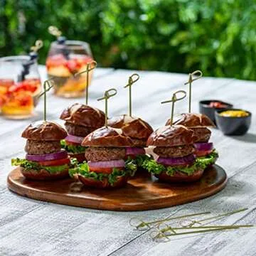 Comfy Package [500 Count] Bamboo Knot Picks - 4.75 Inch Cocktail Picks, Appetizer Skewers, & Toothpicks for Appetizers, Fruits, Sandwiches