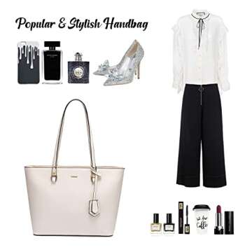 LOVEVOOK Purses for Women Large Tote Bag for Work Faux Leather Handbags Shoulder Bag with Zipper Pocket