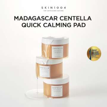 SKIN1004 Madagascar Centella Quick Calming Pad 70ea, 130ml, Quick Calming Effects Soothing for Sensitive Skin