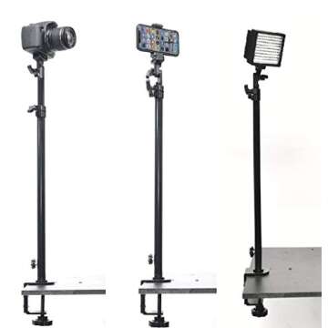Glide Gear DST 50 Multi Mount Home Studio Desktop Overhead Video Webcam Stand Holder Rig