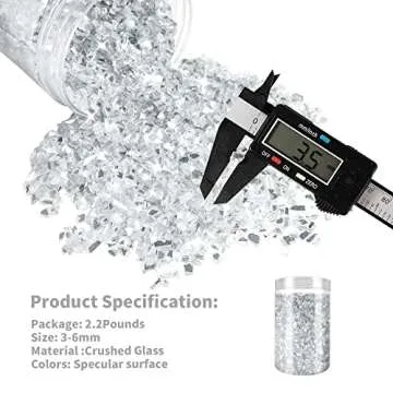 2.2LB Crushed Glass Craft Glitter for Arts and Crafts