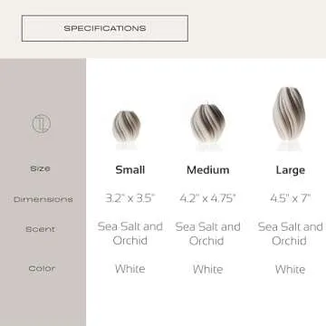 LAWA Swirl Candle - Large Beautiful Handmade Pillar Scented Soy Wax Twirl Candle Elegant Bubble Aesthetic Candle Housewarming Gift Home Room Shelf Decor Idea Spiral Candle White (Large)