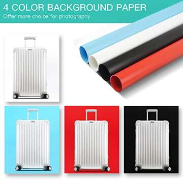 Travor Photo Studio Light Box 32x32Inch Professional Dimmable Photo Booth Shooting Tent Kit with 126 LED Lights, 4 Backdrops for Jewelry and Large Items Product Photography(13000LM, CRI95+)