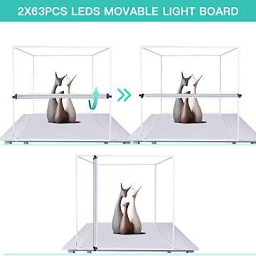 Travor Photo Studio Light Box 32x32Inch Professional Dimmable Photo Booth Shooting Tent Kit with 126 LED Lights, 4 Backdrops for Jewelry and Large Items Product Photography(13000LM, CRI95+)