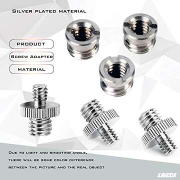 Niewalda 1/4 Inch Male to 3/8 Inch Female Tripod Screw Adapter 3/8 to 1/4 Tripod Adapter Mount Screws, Accessories for Camera/Tripod/Monopod/Light Stand