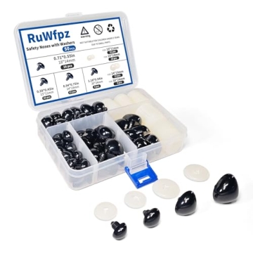 RuWfpz Safety Noses for Crochet - 50 Pack of 15-30mm Noses
