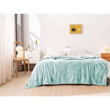 HT&PJ Throw Blanket Super Soft Cozy Lightweight Flannel Fleece Blankets for Bed, Sofa, Couch, Living...