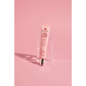 Erborian – Pink Primer & Care Multifunctional Facial Cream Balm - Primer Sets Makeup, Pore Minimizing, Skin Moisturizing and Smoothing Effects for All Skin Types - Korean Skincare - 1.5 fl. oz.