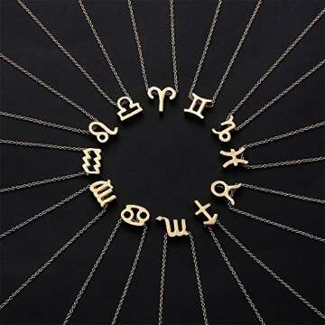 Wishoney Sagittarius Necklace For Women Jewelry Astrology Horoscope Zodiac Necklace Birthday Gifts Message Card