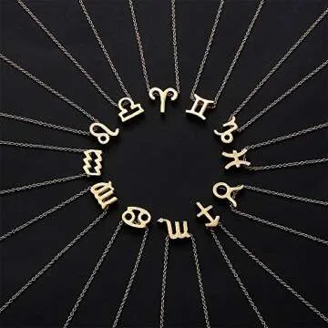 Wishoney Sagittarius Necklace For Women Jewelry Astrology Horoscope Zodiac Necklace Birthday Gifts Message Card