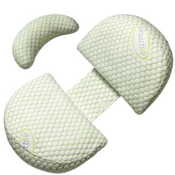 Pregnancy Pillow for Pregnant Women,Soft Pregnancy Body Pillow,Support for Back, Belly, HIPS, Legs,D...