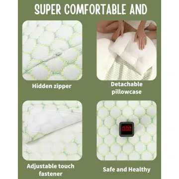 Pregnancy Pillow for Pregnant Women,Soft Pregnancy Body Pillow,Support for Back, Belly, HIPS, Legs,Detachable and Adjustable Wedge Pillow with Pillow Cover(Green)