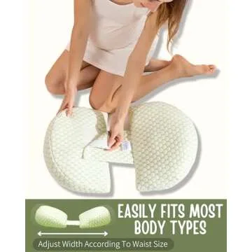 Pregnancy Pillow for Pregnant Women,Soft Pregnancy Body Pillow,Support for Back, Belly, HIPS, Legs,Detachable and Adjustable Wedge Pillow with Pillow Cover(Green)