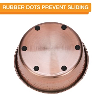 Stylish Hammered Copper Dog & Cat Bowls for Pets