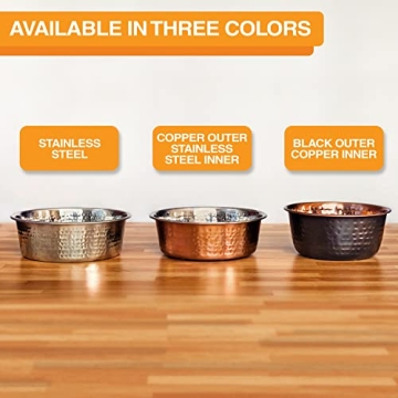 Stylish Hammered Copper Dog & Cat Bowls for Pets