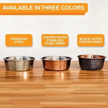 Stylish Hammered Copper Dog & Cat Bowls for Pets