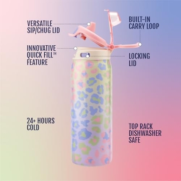 Ello Kids 18oz Stainless Steel Water Bottle with Quick Fill