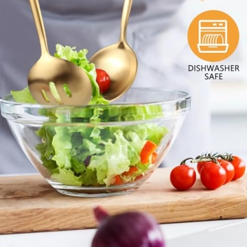 Large 5-Piece Stainless Steel Serving Utensils Set