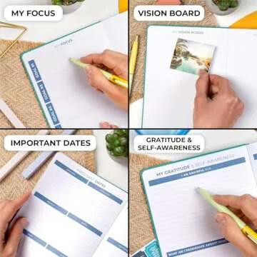 Clever Fox Planner 2nd Edition – Colorful Weekly & Monthly Goal Planner, Time Management & Productivity Organizer, Undated, A5 (Aquamarine)