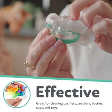 Dr. Talbot's Pacifier and Teether Wipes Naturally Inspired with Citroganix, Vanilla Milk, 48 Count, 1 Pack