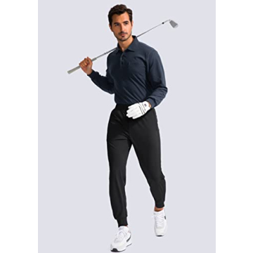 G Gradual Men's Golf Joggers with Zipper Pockets