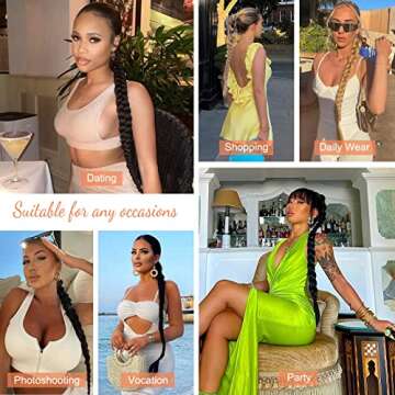 SEIKEA Upgraded Long Braid Ponytail Extension with Elastic Tie Straight Sleek Wrap Around Braid Hair Extensions Ponytail Natural Soft Synthetic Hairpiece Ash Blonde 30 Inch (After Braided 27 Inch)