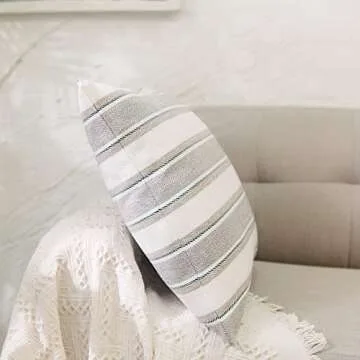 Natus Weaver Stripe Pillow Cases Decorative 18x18 2-Pack