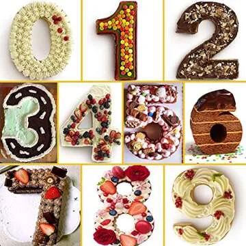 JETKONG 10-Inches Silicone Number Cake Mold DIY Baking Cake Pan with Decorating Pen (Number 3)