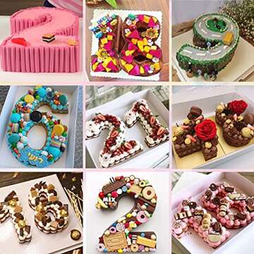 JETKONG 10-Inches Silicone Number Cake Mold DIY Baking Cake Pan with Decorating Pen (Number 3)