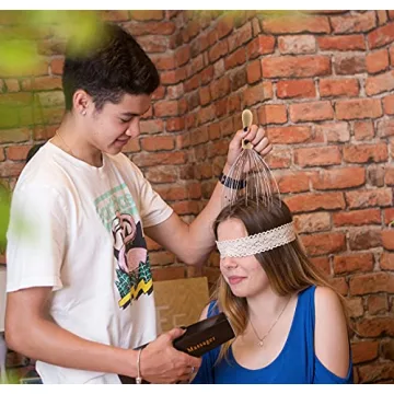 Head Scratcher & Massager with Wooden Handle