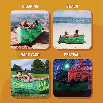 Chillbo Shwaggins Inflatable Couch – Cool Inflatable Chair. Upgrade Your Camping Accessories. Easy...